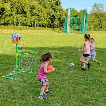 WOOPIE rinkinys 2in1 krepšinio futbolo vartai + kamuoliukai WOOPIE rinkinys 2in1 krepšinio futbolo vartai + kamuoliukai