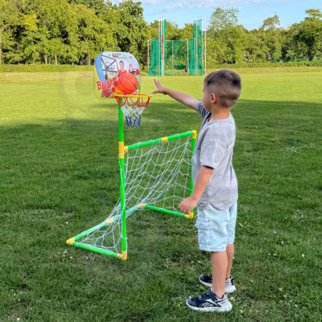 WOOPIE rinkinys 2in1 krepšinio futbolo vartai + kamuoliukai WOOPIE rinkinys 2in1 krepšinio futbolo vartai + kamuoliukai