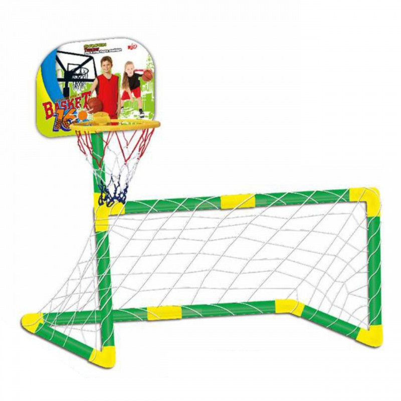 WOOPIE rinkinys 2in1 krepšinio futbolo vartai + kamuoliukai