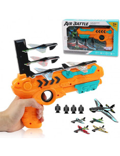 WOOPIE Pistolet Wyrzutnia Samolotów Automatyczna + 4 Samoloty