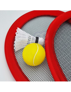WOOPIE didelės badmintono teniso raketės vaikams + kamuoliuko smiginis 2