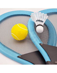 WOOPIE didelės badmintono teniso raketės vaikams + kamuoliuko smiginis 2