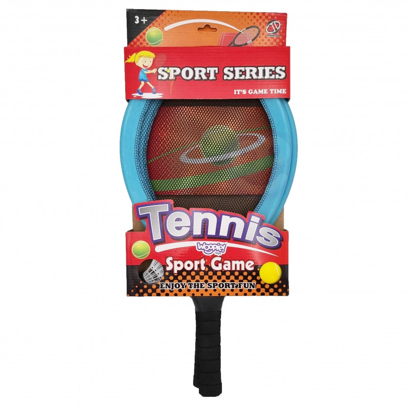 WOOPIE didelės badmintono teniso raketės vaikams + kamuoliuko smiginis
