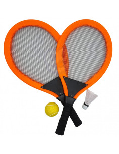 WOOPIE didelės badmintono teniso raketės vaikams + kamuoliuko smiginis