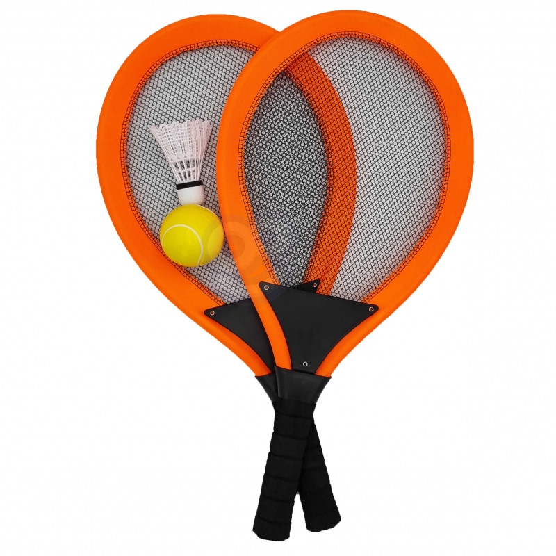 WOOPIE didelės badmintono teniso raketės vaikams + kamuoliuko smiginis
