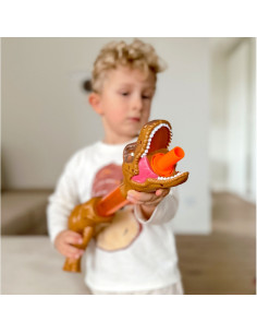 WOOPIE Pistolet na Piłki Kulki Piankowe i Strzałki Wyrzutnia Automatyczna Dinozaur 22 el. 2