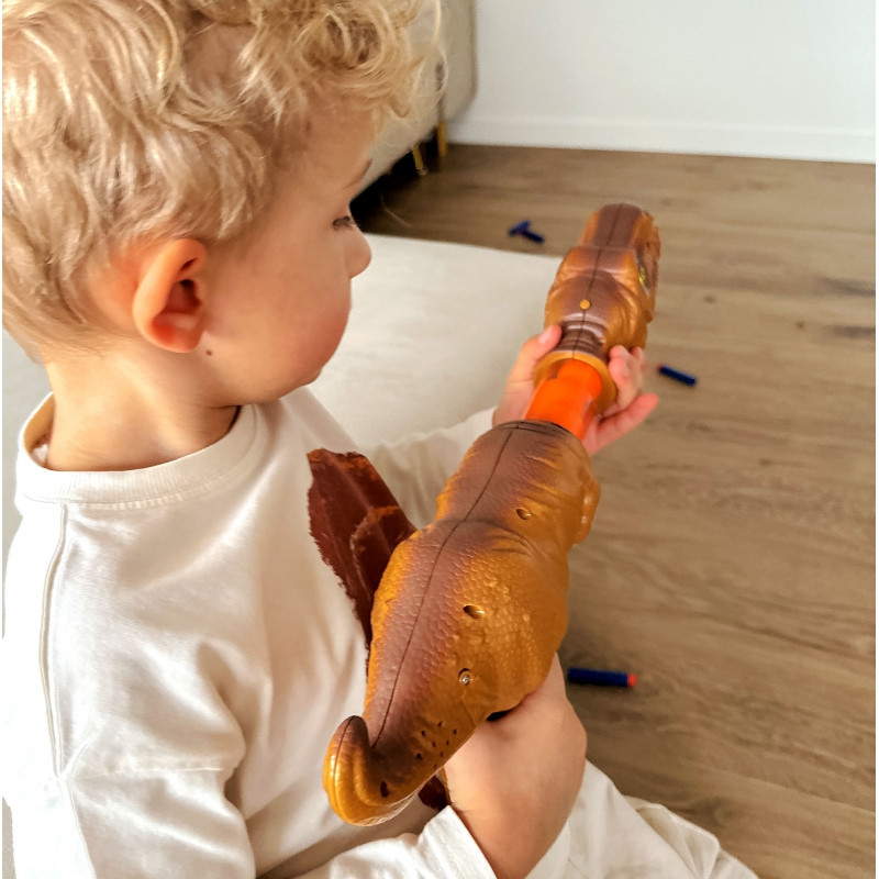 WOOPIE Ball Gun putplasčio kamuoliukai ir smiginis automatinis dinozaurų paleidimo įrenginys 22 vnt.