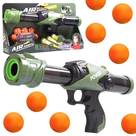 WOOPIE Ball Gun Foam Balls automatinis paleidimo įrenginys 9 vnt. WOOPIE Ball Gun Foam Balls automatinis paleidimo įrenginys 9 vnt.