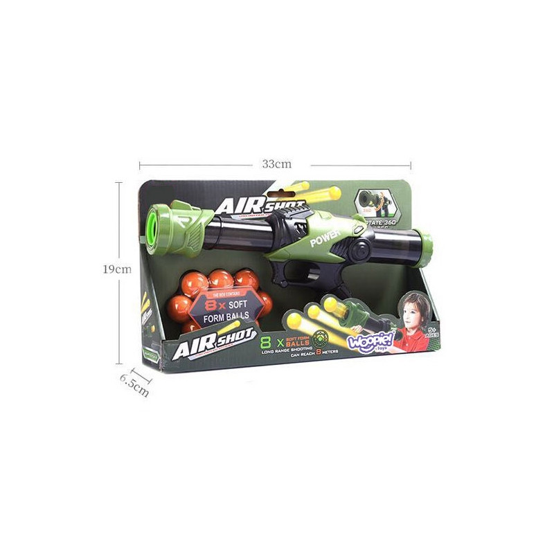 WOOPIE Ball Gun Foam Balls automatinis paleidimo įrenginys 9 vnt.