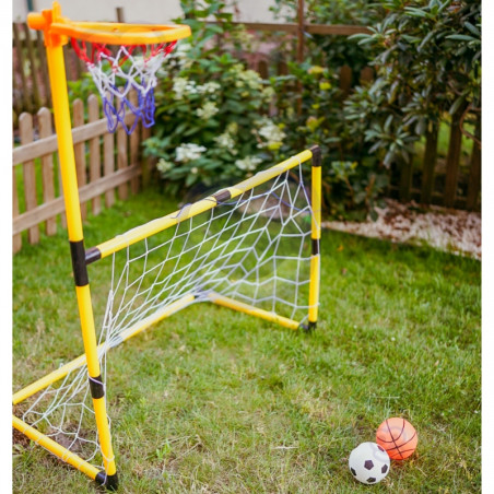 WOOPIE rinkinys 2in1 krepšinio futbolo vartai + kamuoliukai ir pompa WOOPIE rinkinys 2in1 krepšinio futbolo vartai + kamuoliukai ir pompa