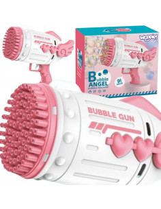 WOOPIE Pistolet do Robienia Baniek Mydlanych 91 Otworów Różowy