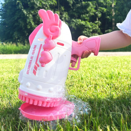WOOPIE burbulinis pistoletas 91 skylė rožinė WOOPIE burbulinis pistoletas 91 skylė rožinė