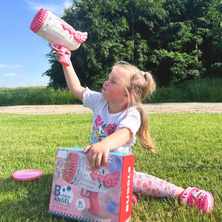 WOOPIE burbulinis pistoletas 91 skylė rožinė WOOPIE burbulinis pistoletas 91 skylė rožinė