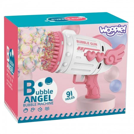 WOOPIE burbulinis pistoletas 91 skylė rožinė WOOPIE burbulinis pistoletas 91 skylė rožinė