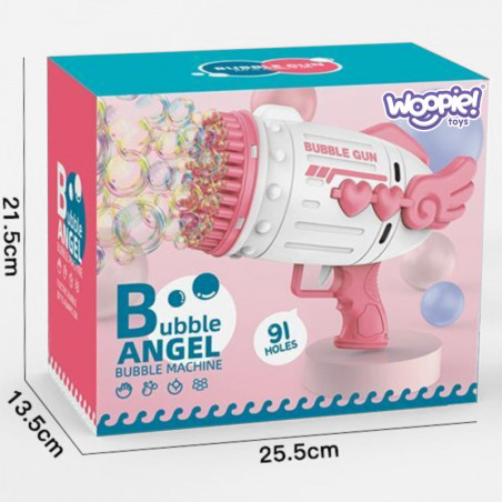 WOOPIE burbulinis pistoletas 91 skylė rožinė WOOPIE burbulinis pistoletas 91 skylė rožinė