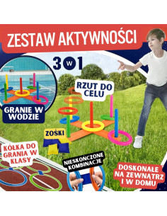 WOOPIE rinkinys 3in1 Serso Hopscotch Cornhole metimo krepšiai 2