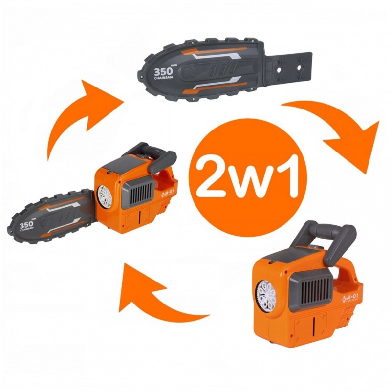 WOOPIE Piła Łańcuchowa - Pistolet do Robienia Baniek Mydlanych