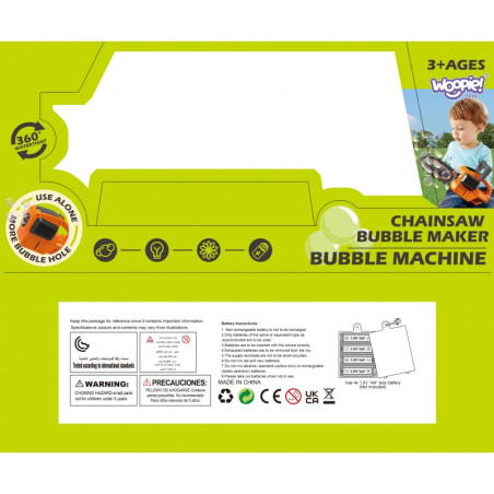WOOPIE Пистолет для мыльных пузырей с бензопилой