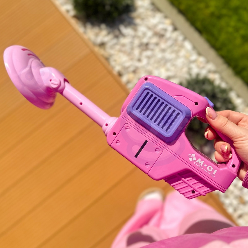 WOOPIE Kosiarka Ręczna Maszyna do Robienia Baniek Mydlanych Różowa