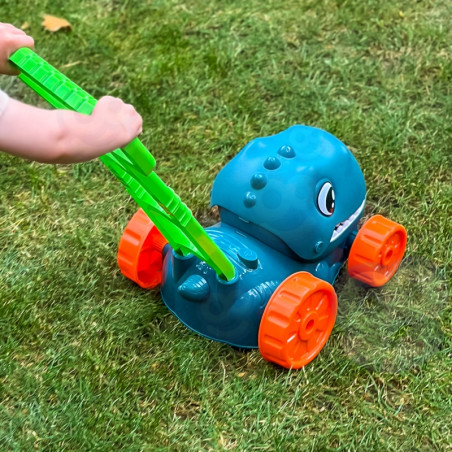 WOOPIE Dino sodo vejapjovė muilo burbuliukams dinozauras + skystis WOOPIE Dino sodo vejapjovė muilo burbuliukams dinozauras + skystis