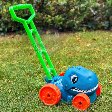 WOOPIE Dino sodo vejapjovė muilo burbuliukams dinozauras + skystis WOOPIE Dino sodo vejapjovė muilo burbuliukams dinozauras + skystis