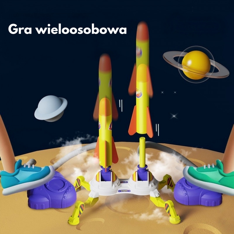 WOOPIE dvigubas putplasčio raketų paleidimo įrenginys 6 vnt.