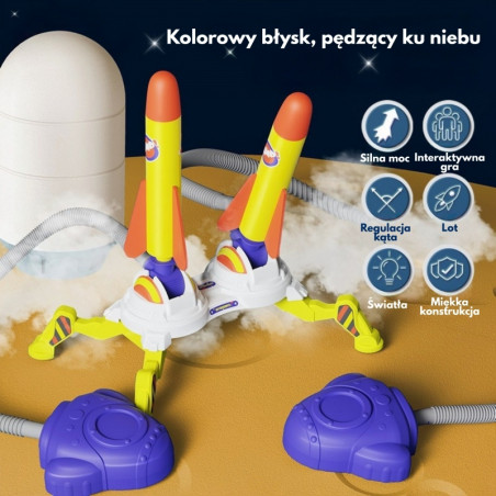 WOOPIE dvigubas putplasčio raketų paleidimo įrenginys 6 vnt. WOOPIE dvigubas putplasčio raketų paleidimo įrenginys 6 vnt.