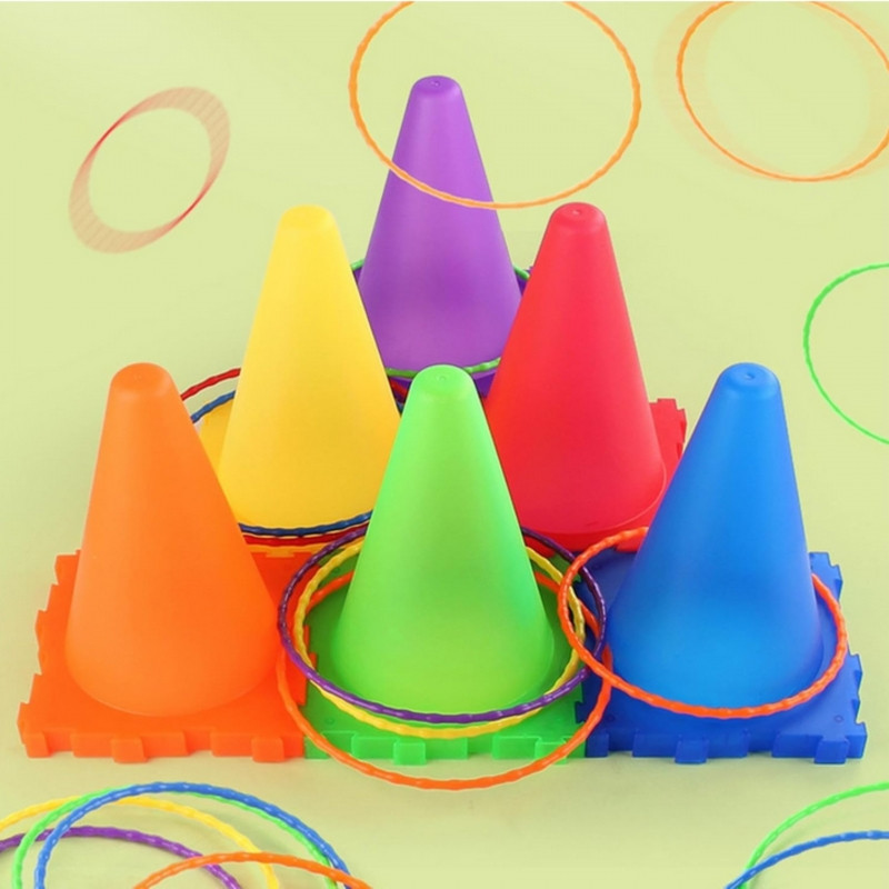 WOOPIE Set Garden Game 3in1 Target Throw Cones Hoops Bags 30 vnt.