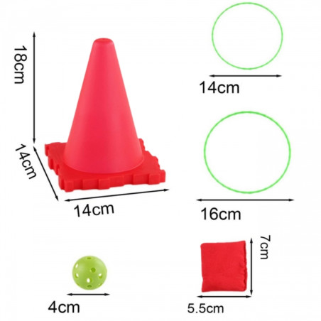 WOOPIE Set Garden Game 3in1 Target Throw Cones Hoops Bags 30 vnt. WOOPIE Set Garden Game 3in1 Target Throw Cones Hoops Bags 30 vnt.
