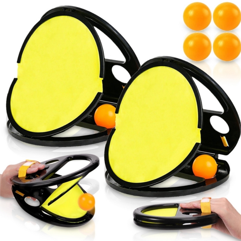 WOOPIE Catch Ball Arcade žaidimas mesti letenas dviem 2x irklai + 4 kamuoliukai