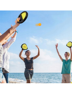WOOPIE Catch Ball Arcade žaidimas mesti letenas dviem 2x irklai + 4 kamuoliukai 2