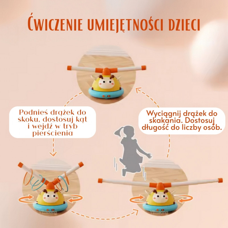 WOOPIE arkadinis žaidimas šokinėjimo virvė automatinis 2in1 tikslas mesti bitė