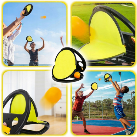 WOOPIE Catch Ball Arcade žaidimas mesti irklas letena + 2 kamuoliukai WOOPIE Catch Ball Arcade žaidimas mesti irklas letena + 2 kamuoliukai