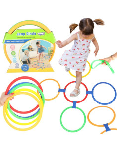 WOOPIE Hopscotch šokinėjimo rinkinys žiedai lankeliai 10 vnt
