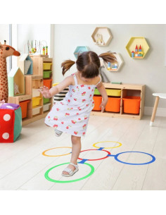WOOPIE Hopscotch šokinėjimo rinkinys žiedai lankeliai 10 vnt 2