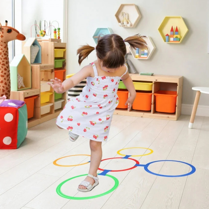 WOOPIE Hopscotch šokinėjimo rinkinys žiedai lankeliai 10 vnt