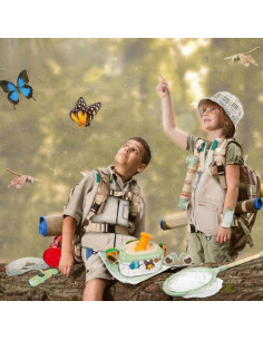 WOOPIE Discovery Little Explorer rinkinys Žiūronai Kompasas Vabzdžių tinklas Drugeliai Žibintuvėlis 2
