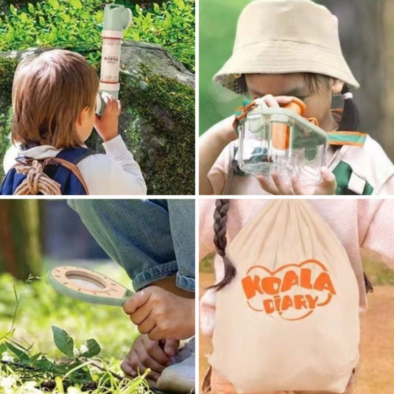 WOOPIE Discovery Little Explorer rinkinys Žiūronai Kompasas Vabzdžių tinklas Drugeliai Žibintuvėlis