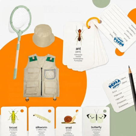 WOOPIE Discovery Little Explorer rinkinys Žiūronai Kompasas Vabzdžių tinklas Drugeliai Žibintuvėlis WOOPIE Discovery Little Explorer rinkinys Žiūronai Kompasas Vabzdžių tinklas Drugeliai Žibintuvėlis