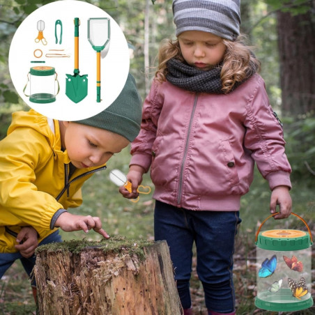 WOOPIE Discovery Little Nature Explorer rinkinys Vabzdžių tinklas drugeliai Žuvų konteineris WOOPIE Discovery Little Nature Explorer rinkinys Vabzdžių tinklas drugeliai Žuvų konteineris