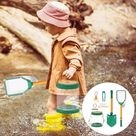 WOOPIE Discovery Little Nature Explorer rinkinys Vabzdžių tinklas drugeliai Žuvų konteineris WOOPIE Discovery Little Nature Explorer rinkinys Vabzdžių tinklas drugeliai Žuvų konteineris