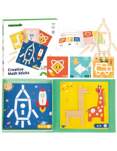 TOOKY TOY Dėlionės Loginis žaidimas Dėlionės Magnetiniai kaladėlės vaikams 49 vnt.