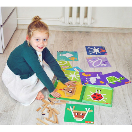 TOOKY TOY Dėlionės Loginis žaidimas Dėlionės Magnetiniai kaladėlės vaikams 49 vnt.