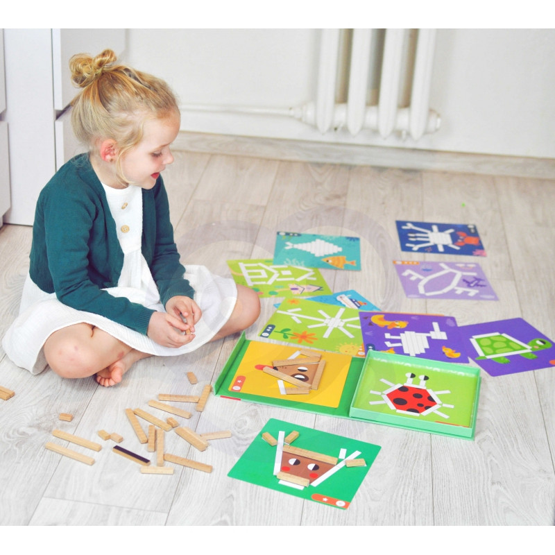 TOOKY TOY Dėlionės Loginis žaidimas Dėlionės Magnetiniai kaladėlės vaikams 49 vnt.