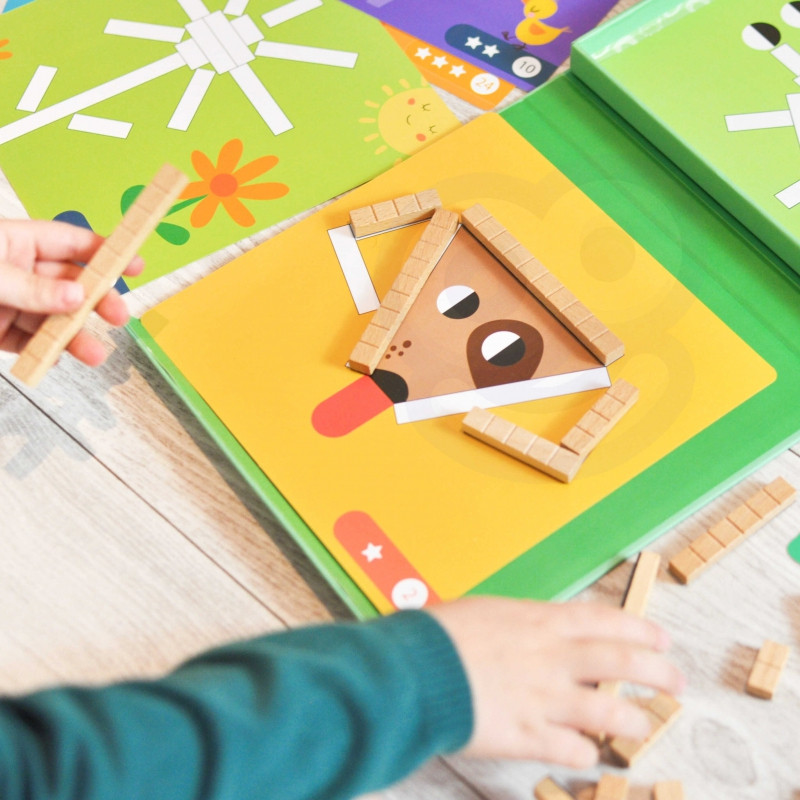 TOOKY TOY Dėlionės Loginis žaidimas Dėlionės Magnetiniai kaladėlės vaikams 49 vnt.