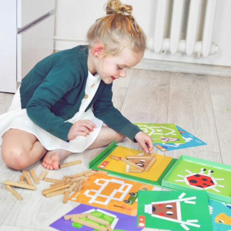 TOOKY TOY Dėlionės Loginis žaidimas Dėlionės Magnetiniai kaladėlės vaikams 49 vnt.