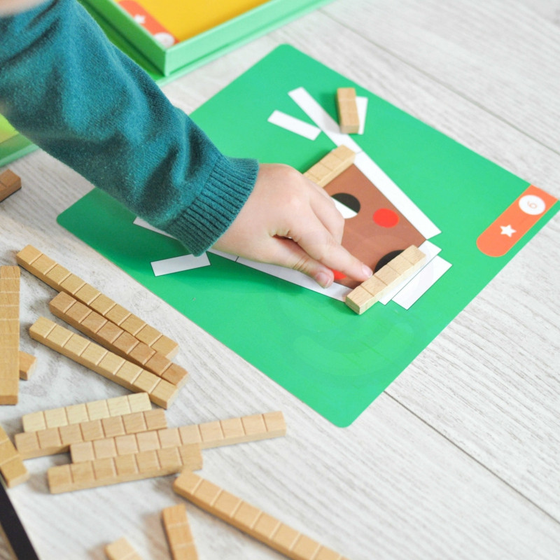 TOOKY TOY Dėlionės Loginis žaidimas Dėlionės Magnetiniai kaladėlės vaikams 49 vnt.