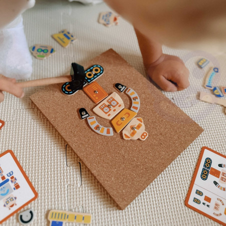 VIGA medinis nagų dailė 45 dalių Montessori