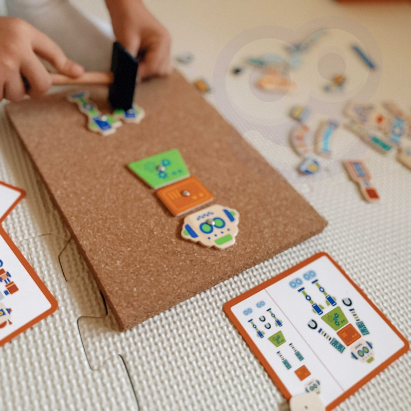 VIGA medinis nagų dailė 45 dalių Montessori