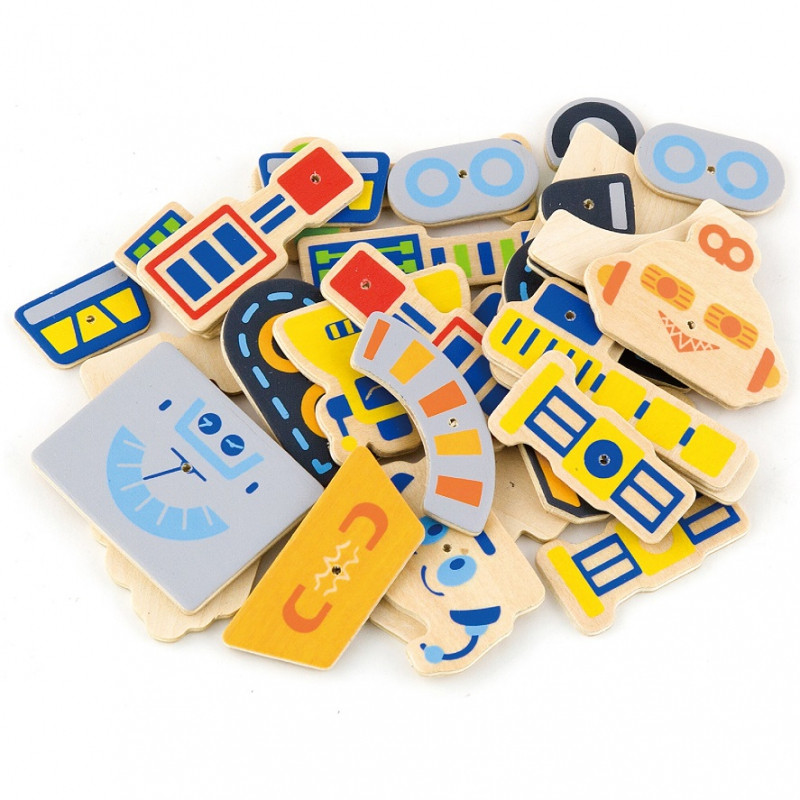 VIGA medinis nagų dailė 45 dalių Montessori